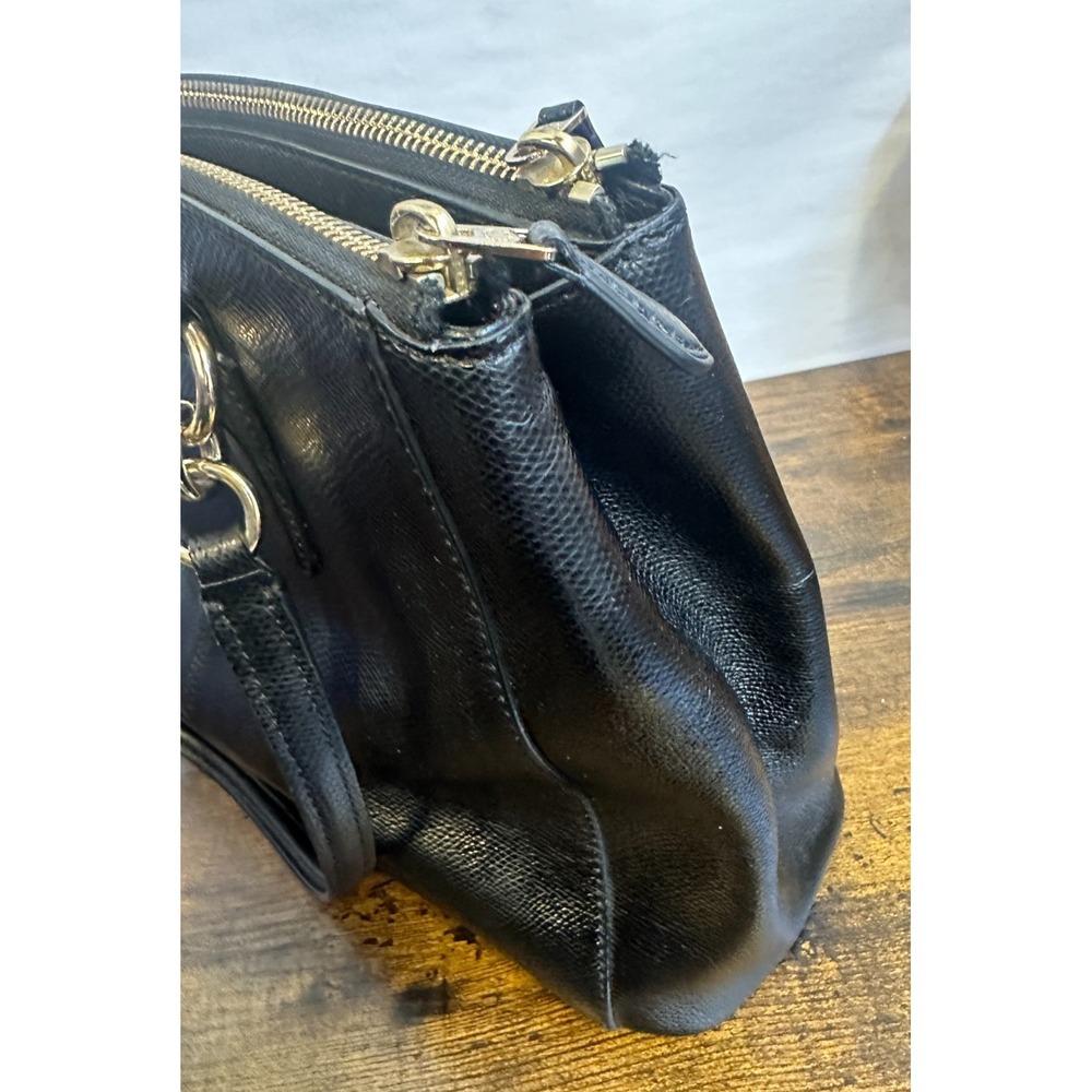 Coach Christie Carryall Blk Crossgrain Leather Satchel Bag F36606 *No Strap - Picture 4 of 16